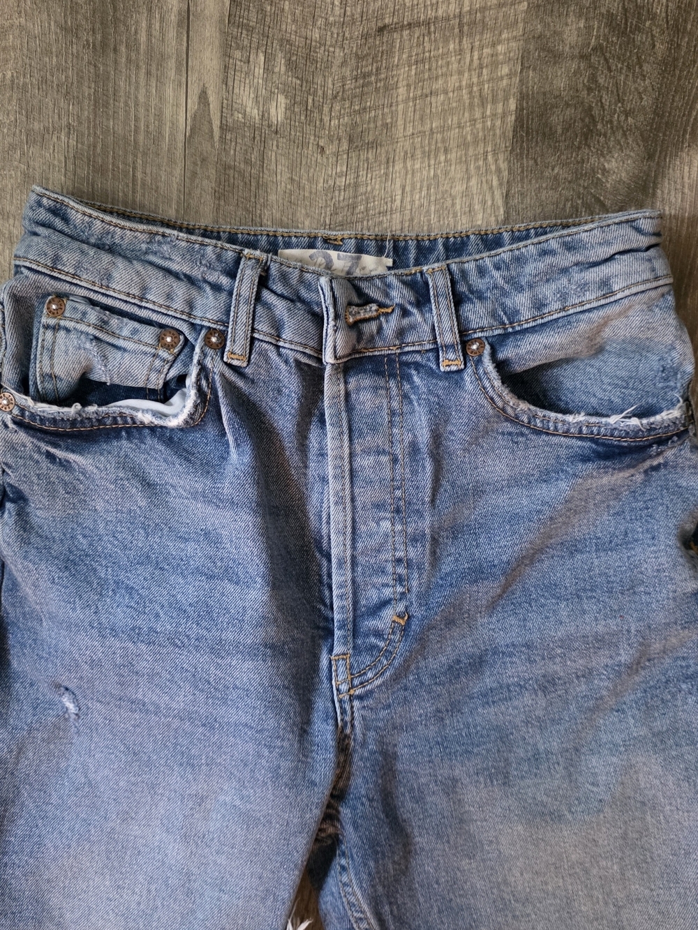 We The Free Light Blue Wide Leg Jeans - Picture 4 of 7